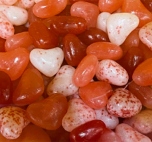 Fruity Jelly Hearts, 3 Flavors: Strawberry, Cherry, Red Fruit
