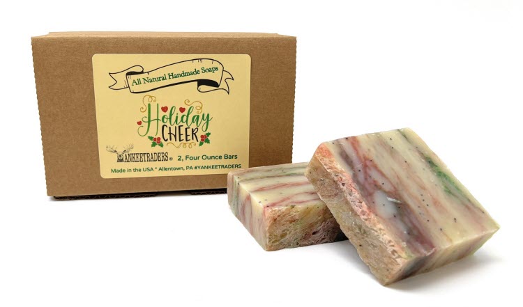 Holiday Cheer Soap - Vegan, Handmade Soaps, 4 Ounce Bars (Seasonal Scent)