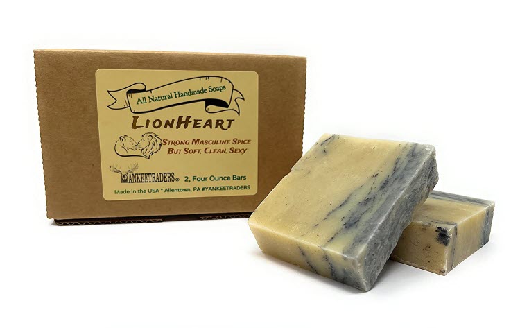 LionHeart Soap - All Natural, Vegan, Deodorizing, Handmade, 4 Oz. Bars NEW ITEM