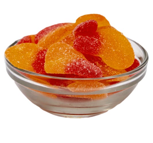 Peach Gummy Hearts, 4 Pounds