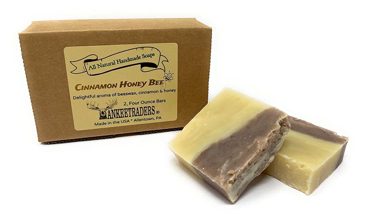 Cinnamon Honey Bee Soap- Handmade, All Natural, Vegan, 4 Oz. Bars