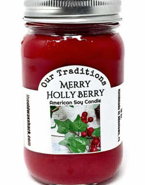 Merry Holly Berry, 16 Oz Soy Candle