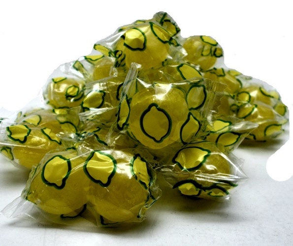 Wrapped Sour Lemon Balls, Hard Candy, 2 lbs
