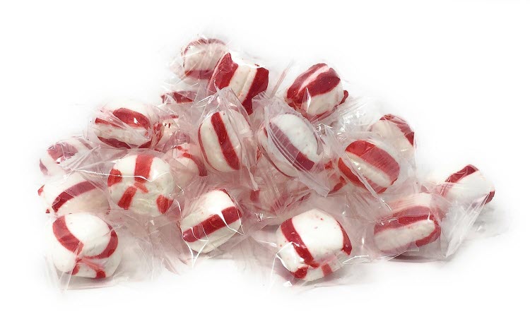 Peppermint Mint Puffs, Individually Wrapped - 2 Lbs