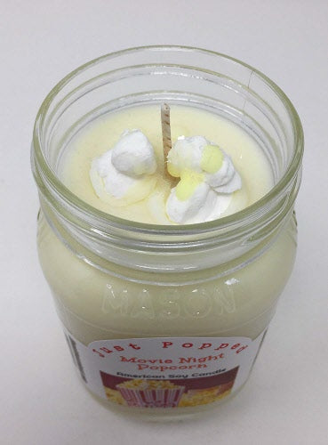 Movie Night, Buttered Popcorn, 16 oz. Soy Candle