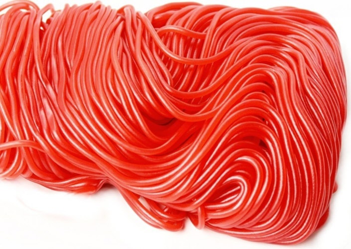 Licorice Laces, Red - 2 Lbs, Bulk