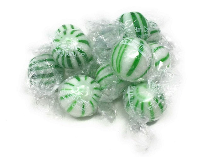 Wrapped Spearmint Balls, Hard Candy, 2 Pounds