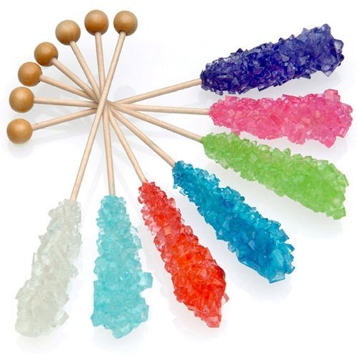 Wrapped Swizzle Sticks, Rock Candy - Assorted Flavors, 14 COUNT