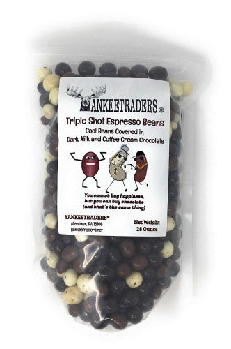 Espresso Beans, Triple Shot Espresso Beans, Covered in Dark, Milk and Coffee Cream Chocolate, 28 Ounce Bag