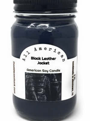 Black Leather Jacket 16 Oz. Soy Candle