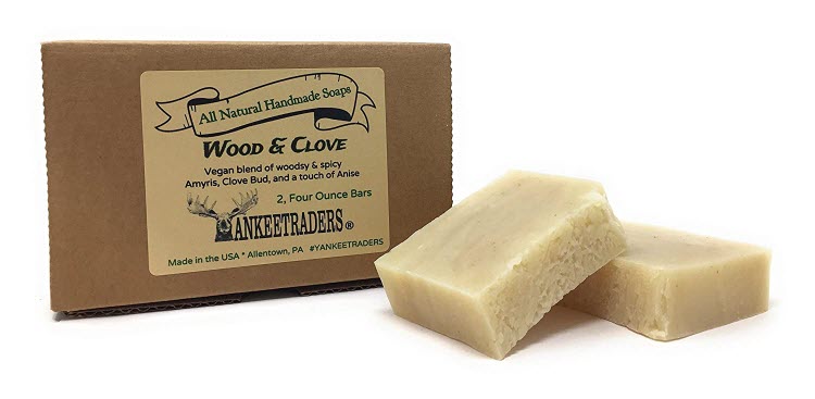 Wood and Clove Soap - All Natural Vegan Handmade, 2 - 4 Oz. Bars