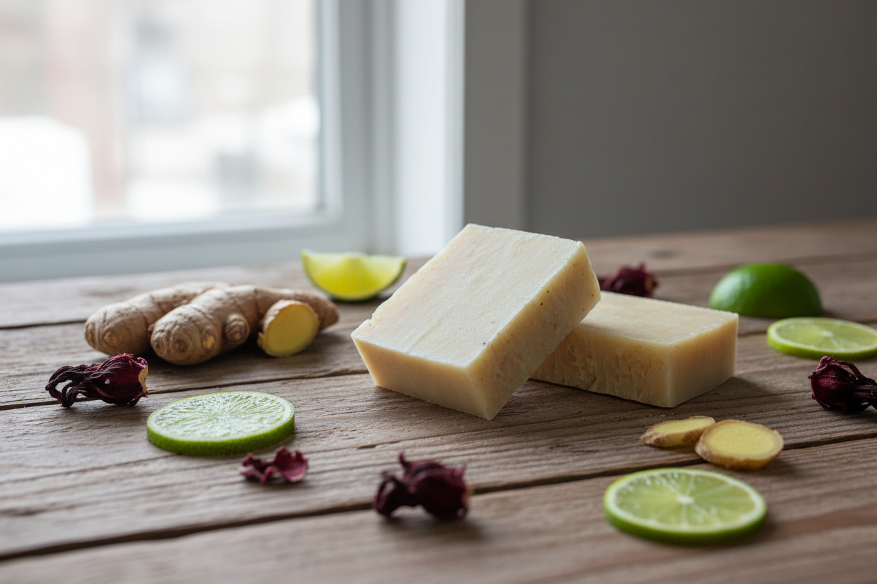 Lifestyle - 2 Fresh Ginger Lime Soap Bars