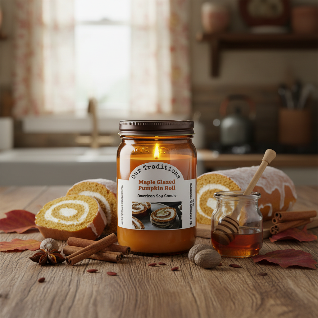 Maple Glazed Pumpkin Roll Lifestyle