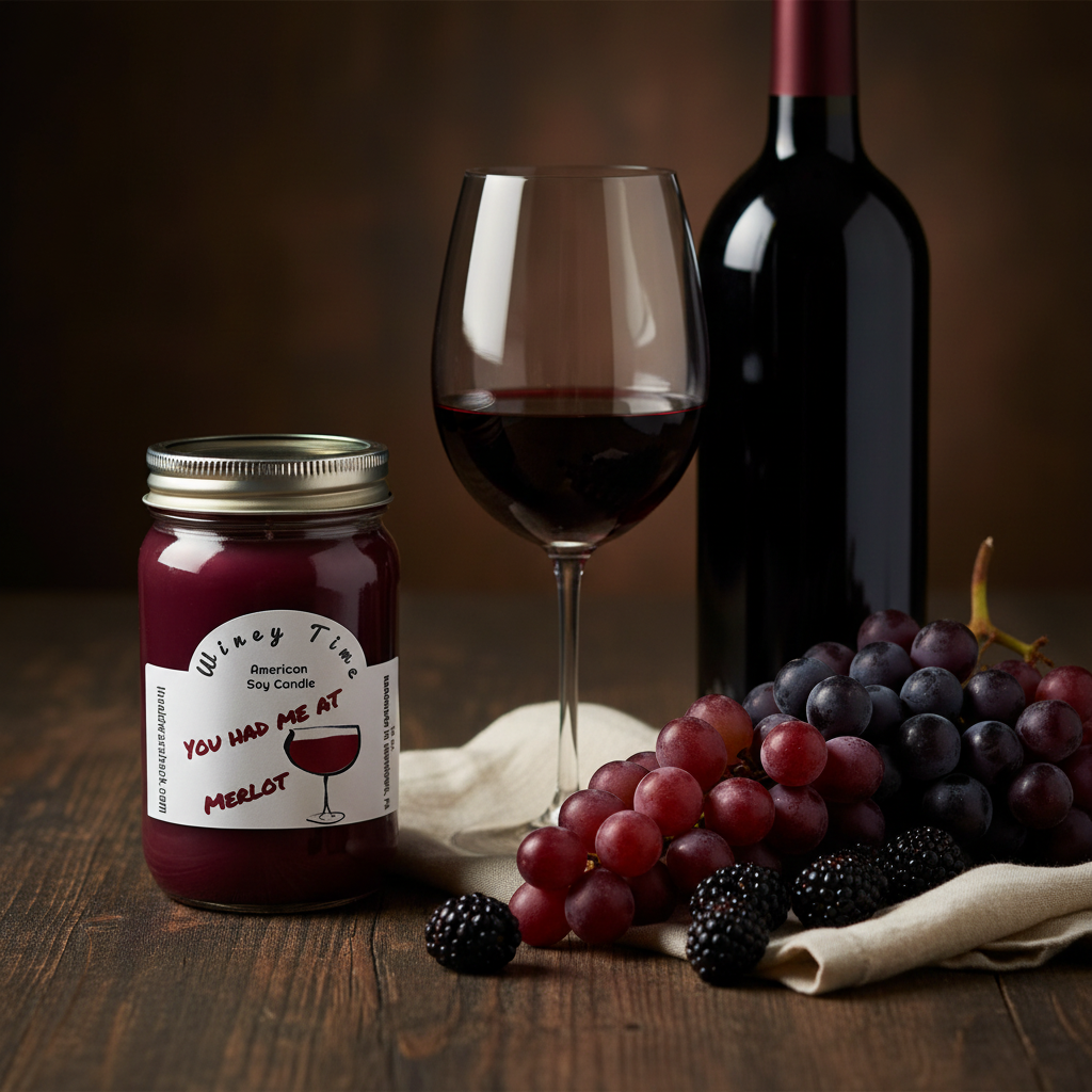Merlot Wine Candle Lifestyle