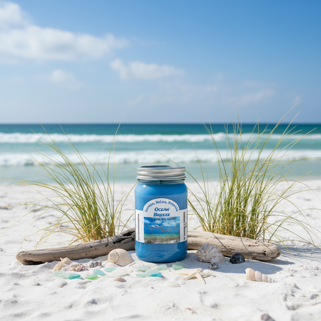 Ocean Breeze Candle Lifestyle