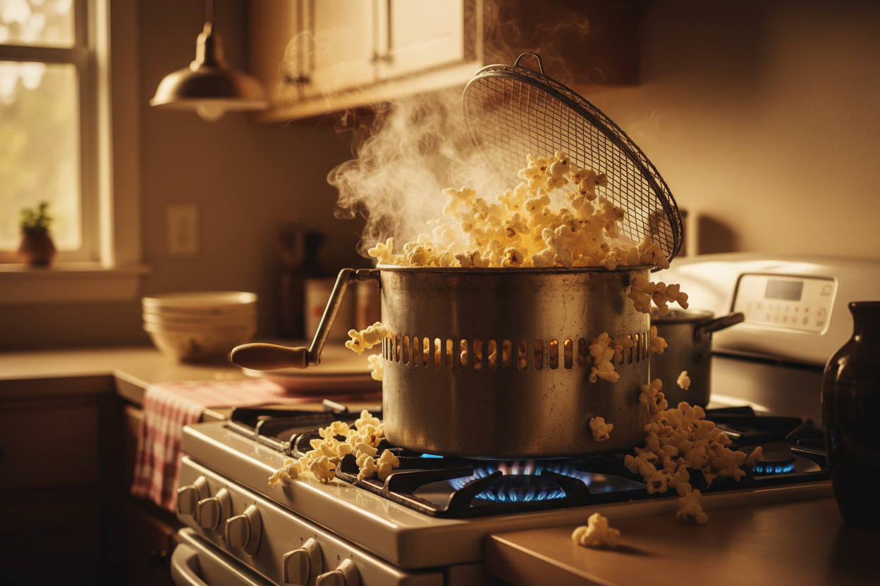 Old-Fashioned Stovetop Popcorn Popper