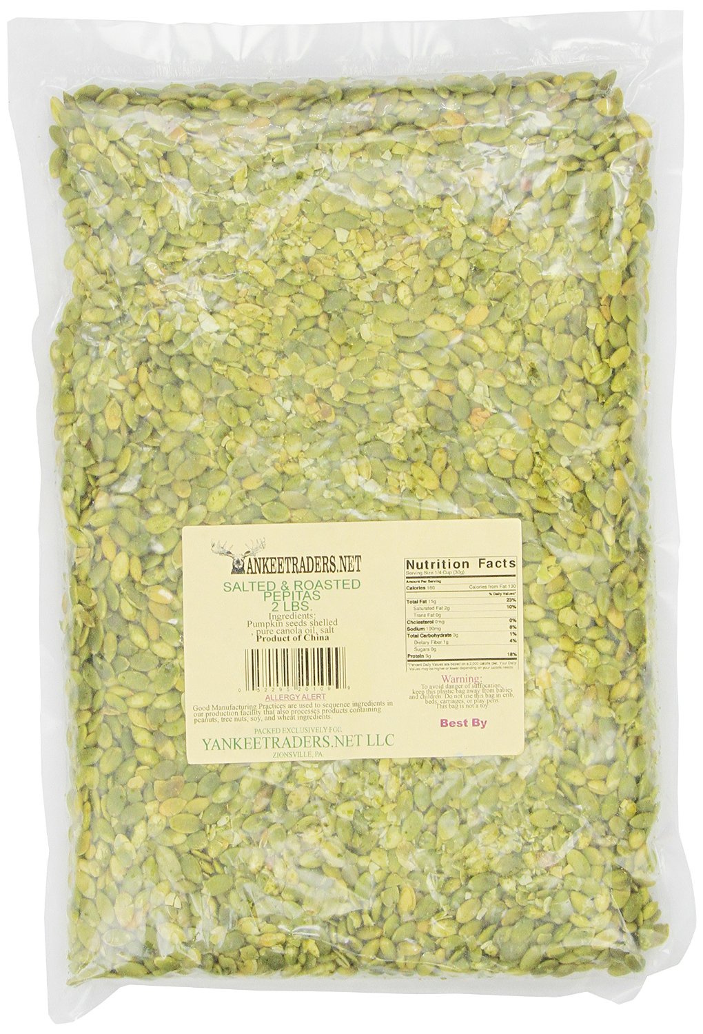 Pepita / Pumpkin Seeds - Roasted & Salted - 2 Lbs
