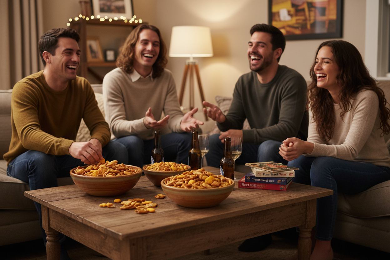 Pizza Snack Mix Friends Gathering