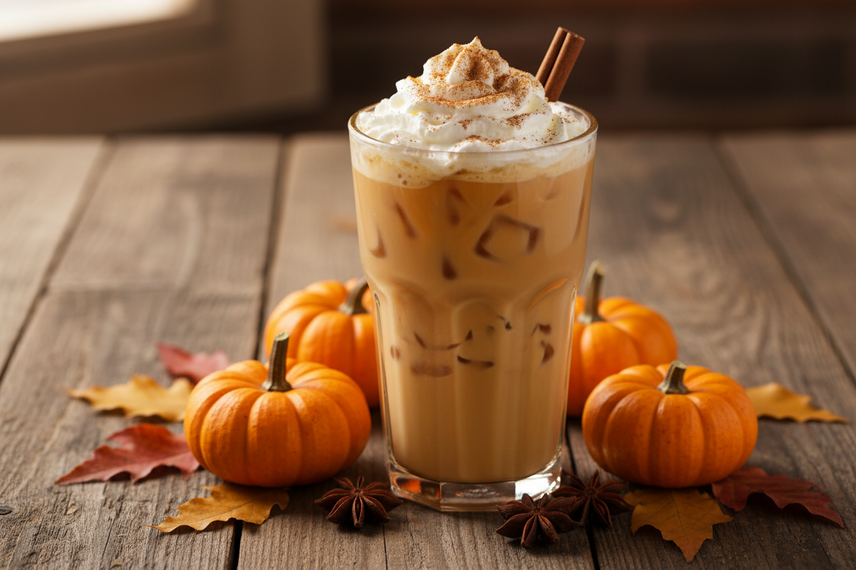 Pumpkin Spice Latte Iced Fall Lifestyle