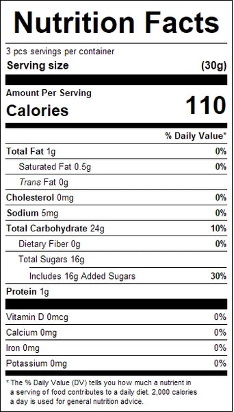 red strawberry laces nutrition