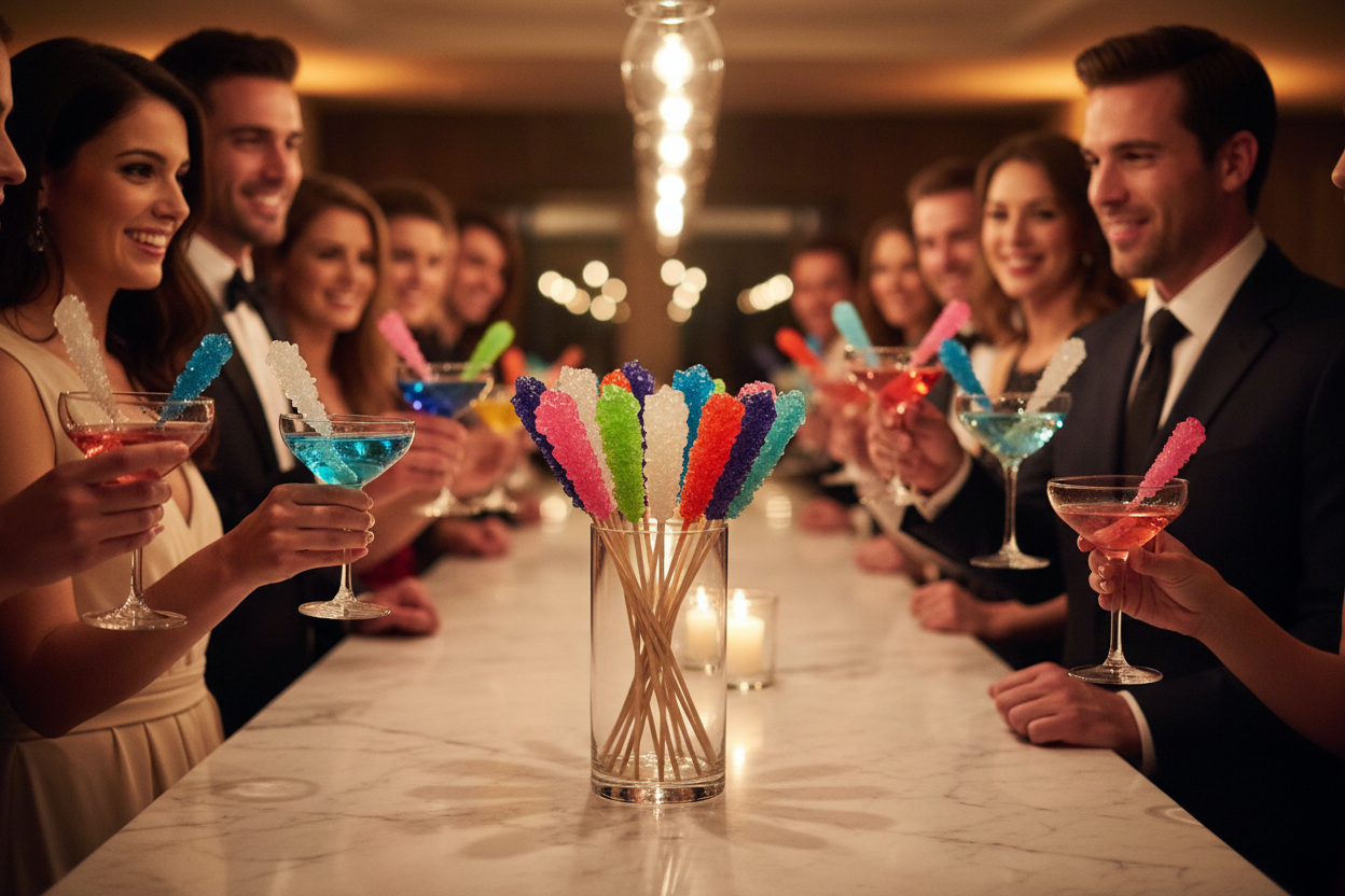 Rock Candy Swizzle Sticks Cocktail Lifestyle