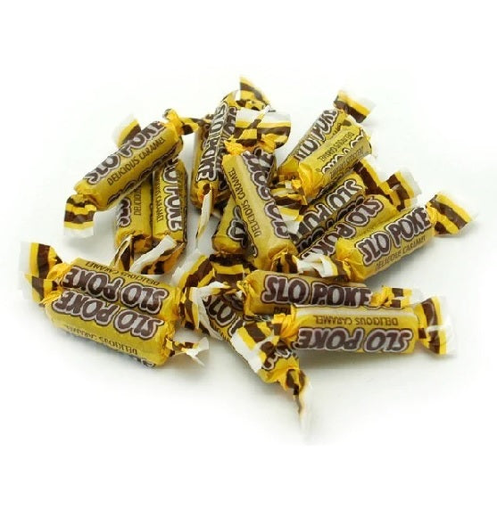 Slo Pokes Caramel Taffy Candy – Bulk 2 lb Bag