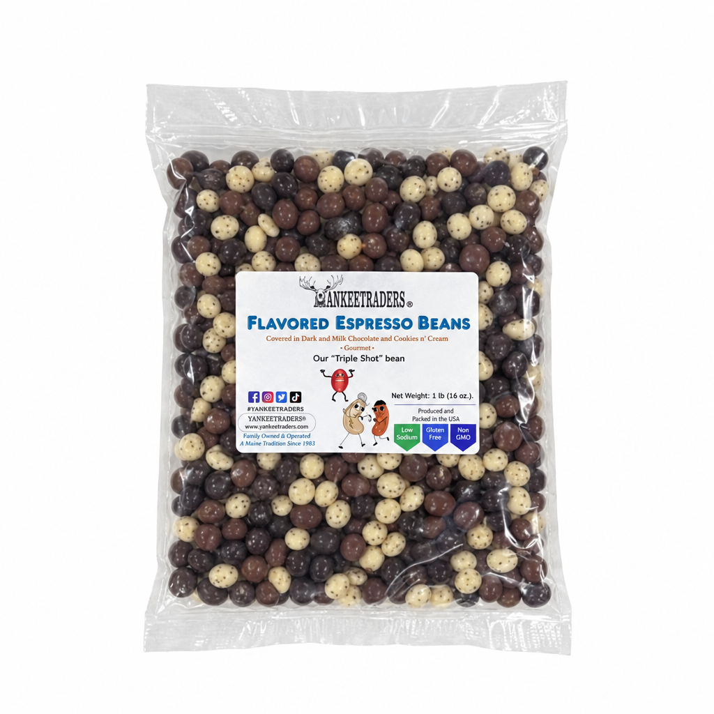 Smaller 1-pound Triple Chocolate Espresso Beans bag
