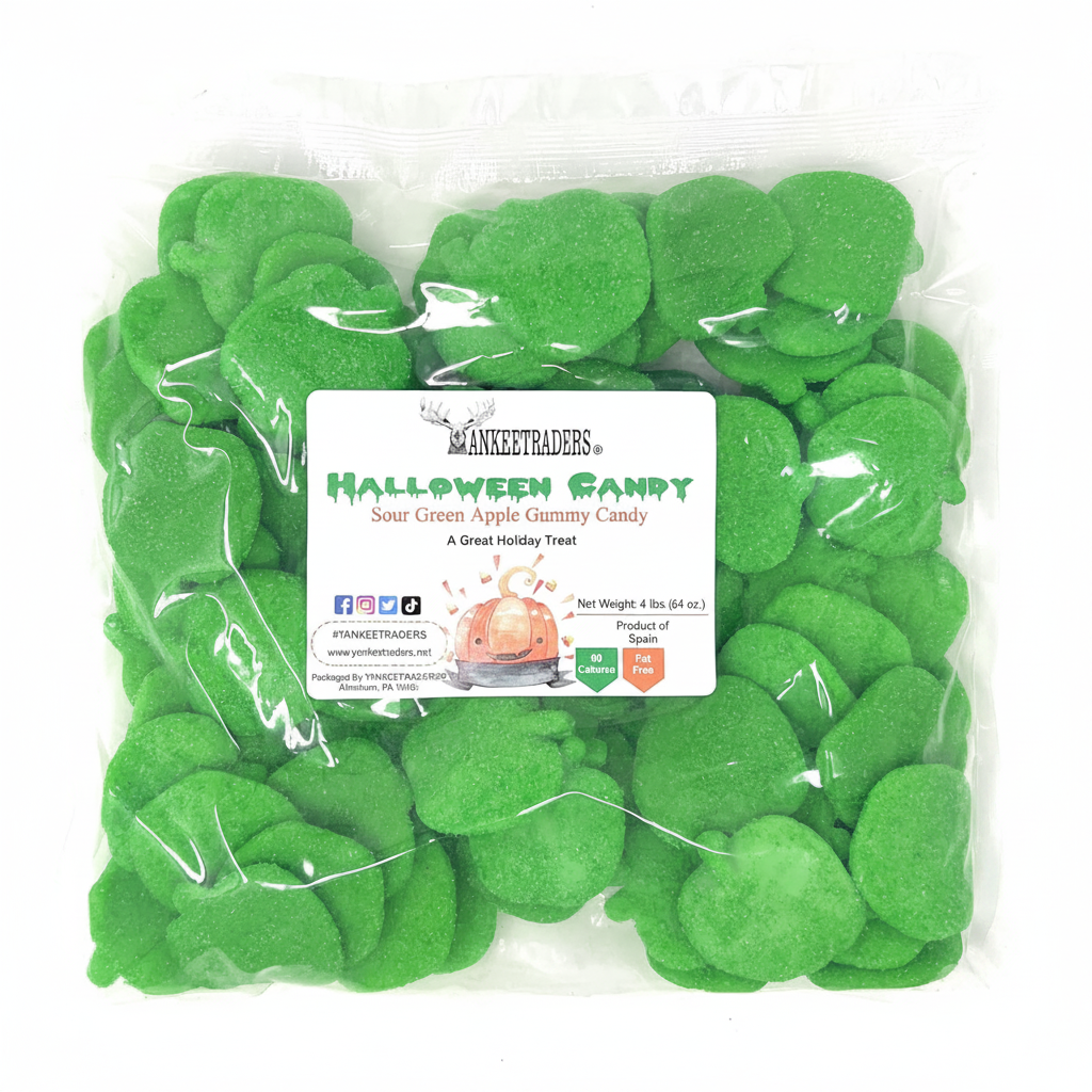 Sour Green Apple Gummy Candy – 4 lb Bag