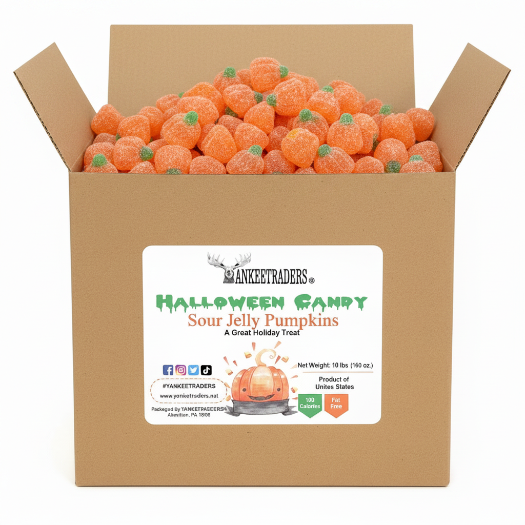 Sour Jelly Pumpkins – 10 lb Kraft Box