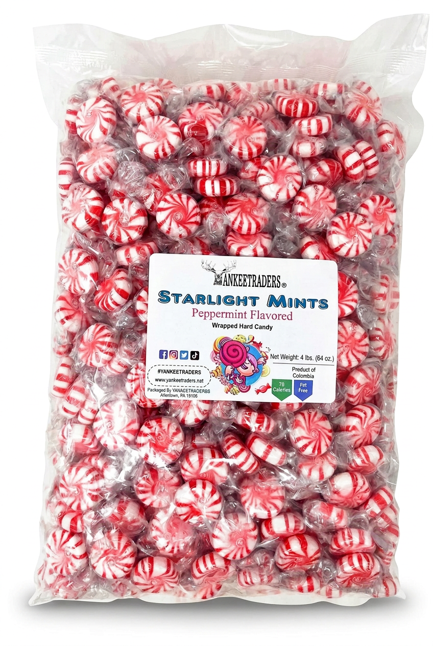 Starlight Mints bag with 4-pound label