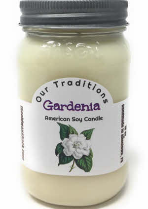 Gardenia 16 Oz. Mason Jar Soy Candle