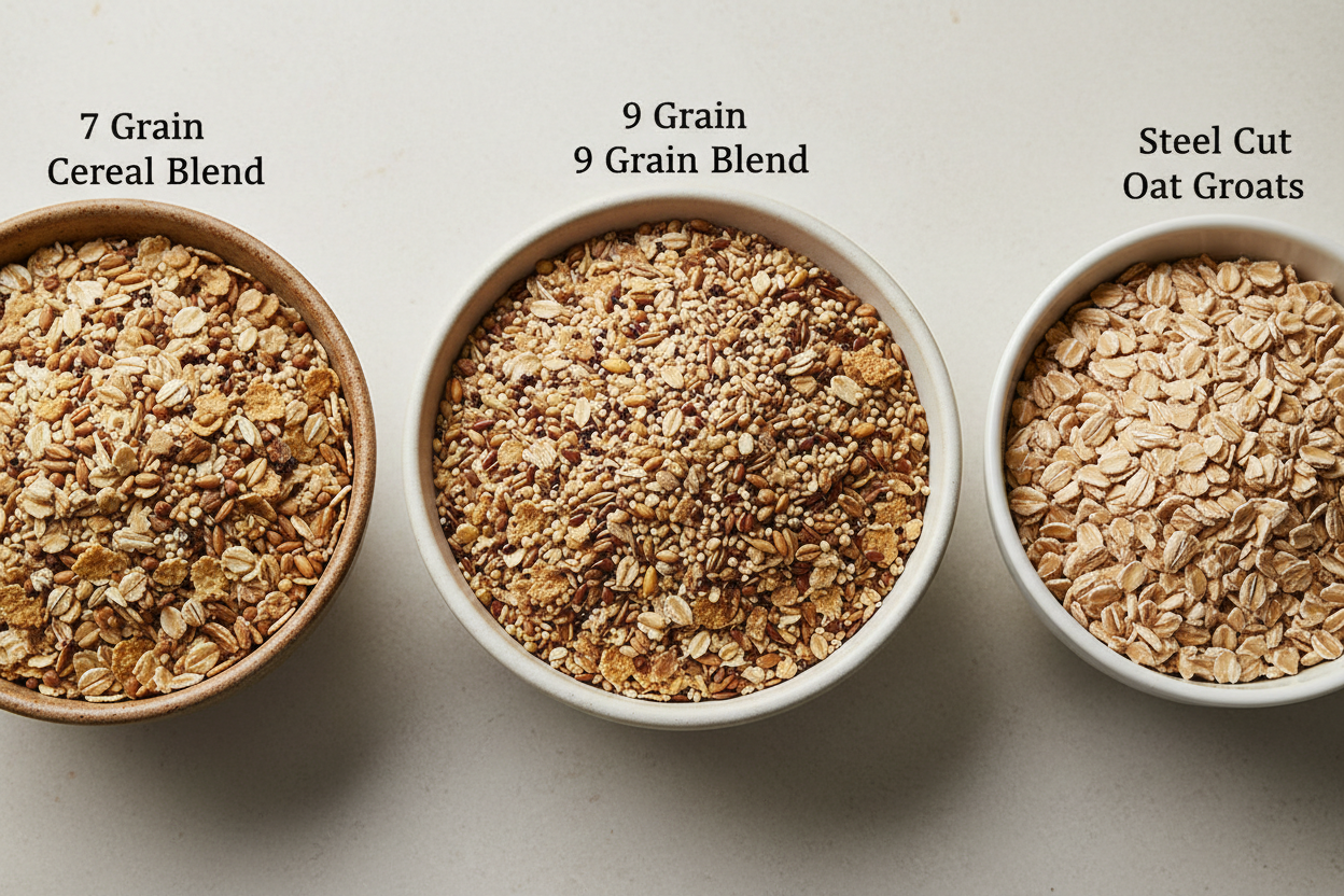 Three Whole Grain Cereal Options
