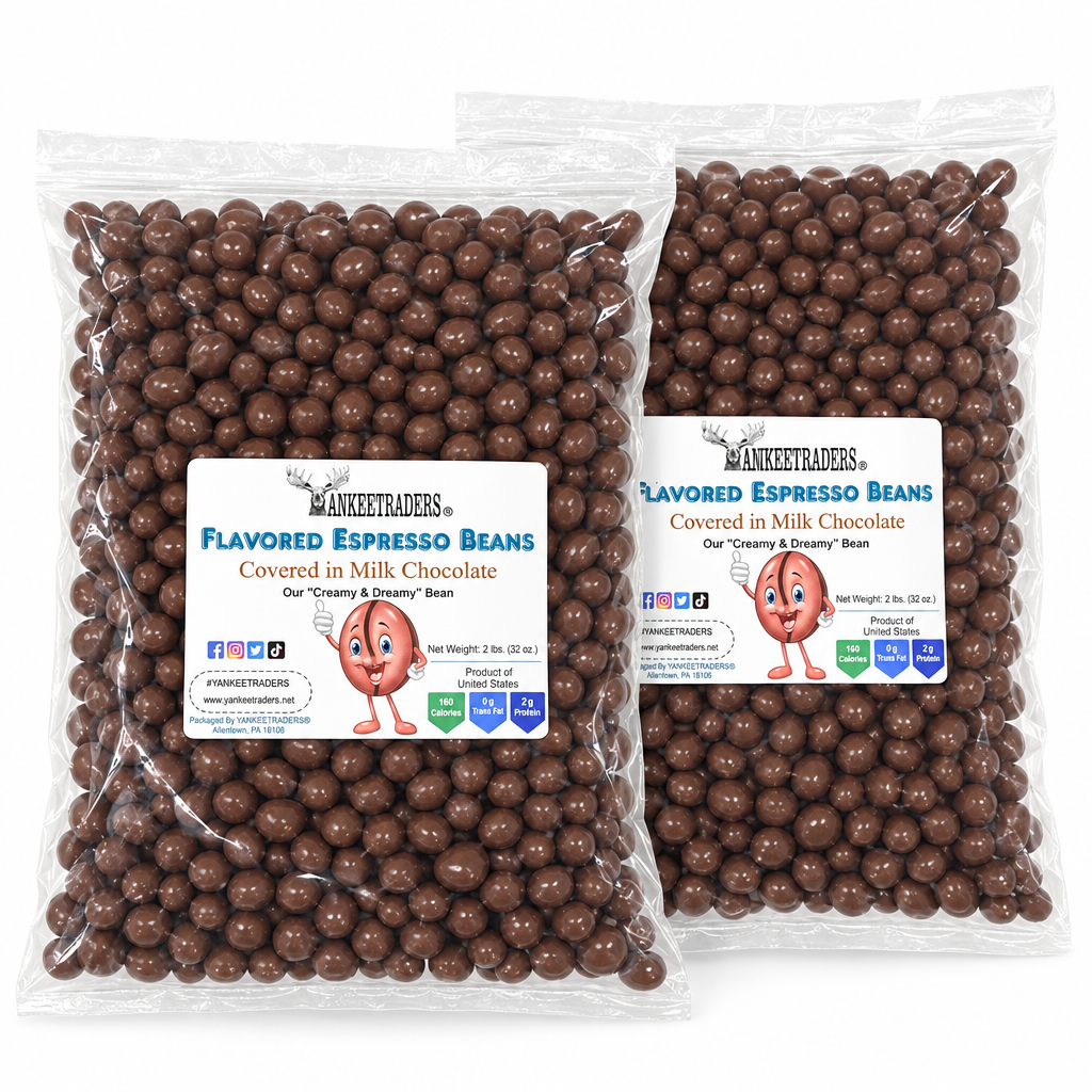 Two 2-pound Milk Chocolate Espresso Beans bags