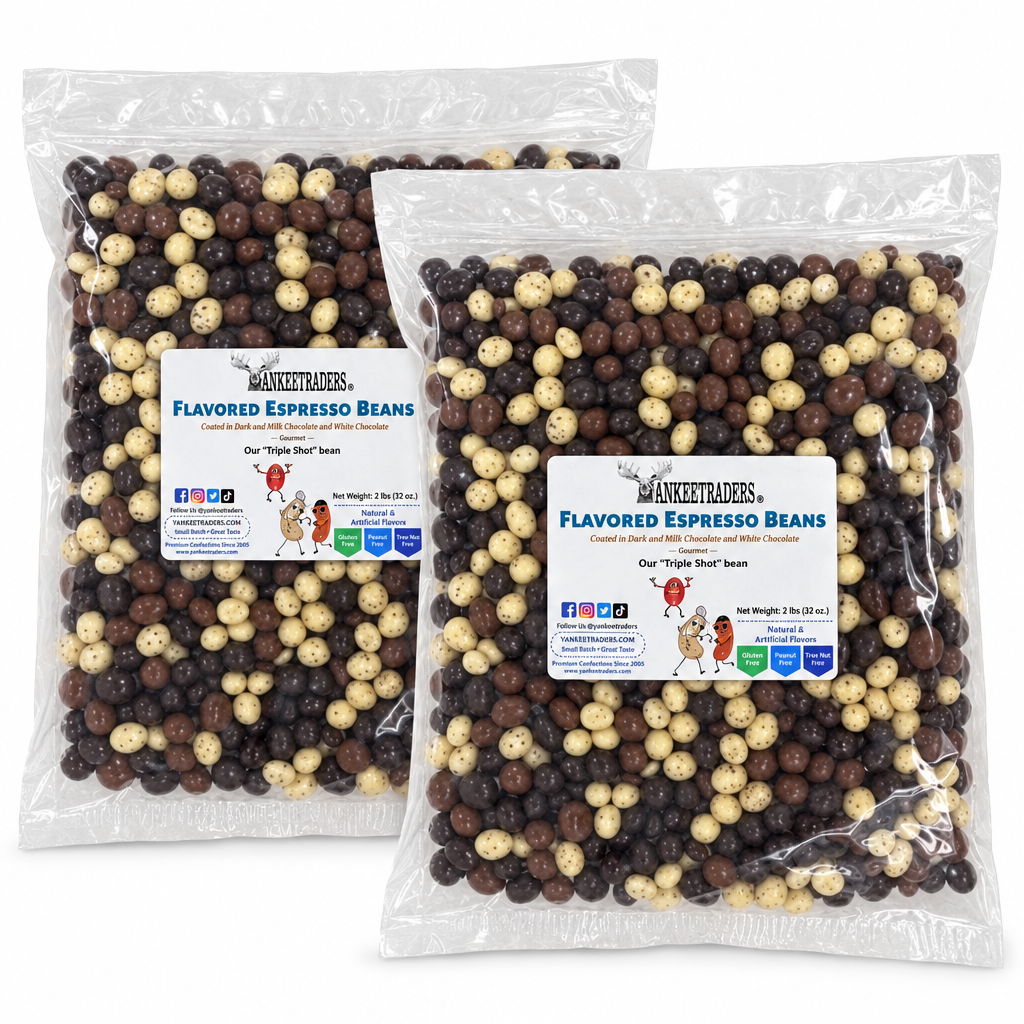 Two 2-pound Triple Chocolate Espresso Beans bags