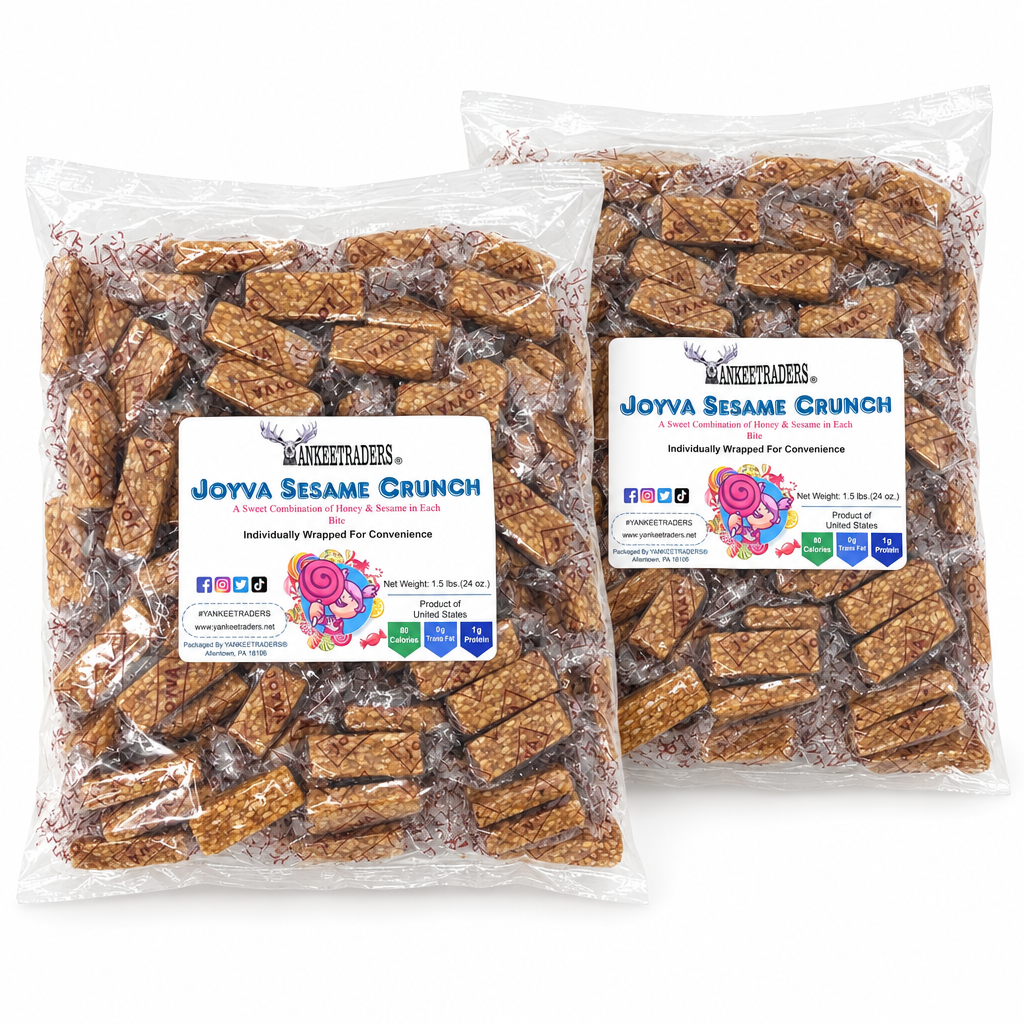 Two 24-ounce Joyva Sesame Crunch Candy bags