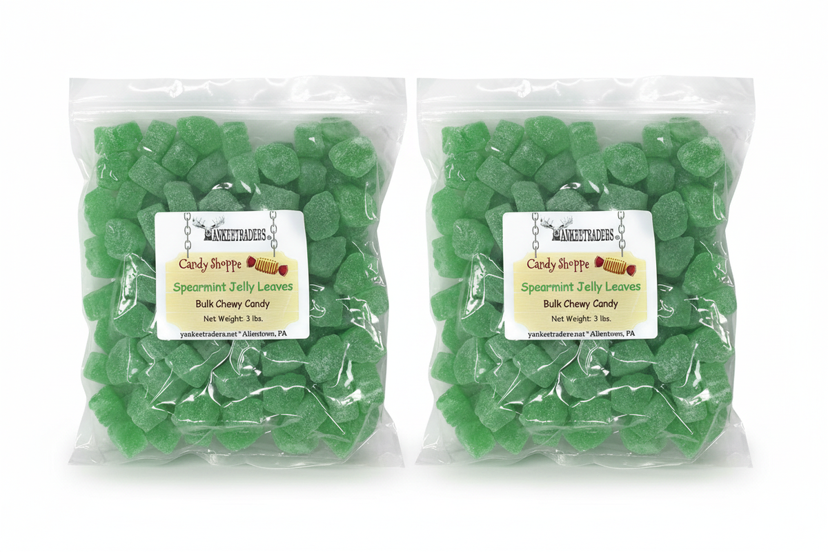 Two 3-pound Spearmint Jelly Leaves bags