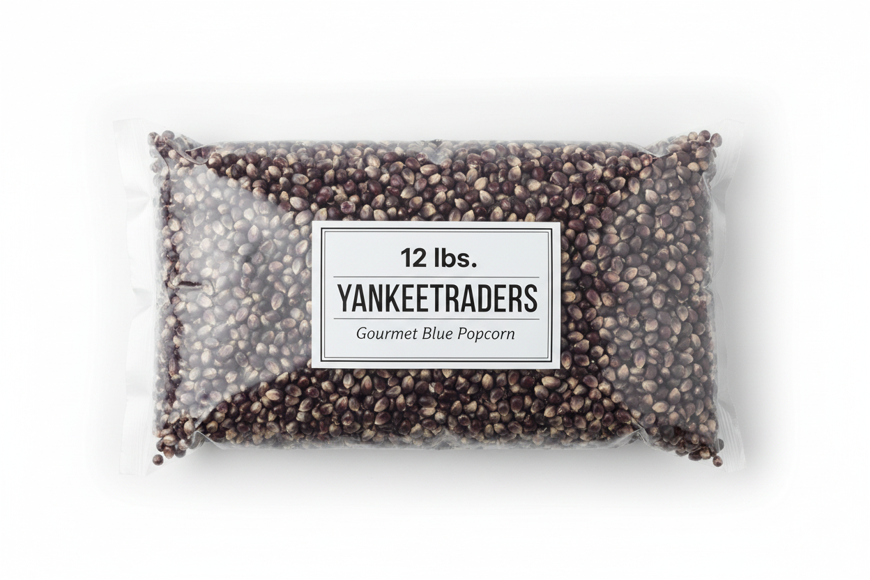 YANKEETRADERS Gourmet Blue Popcorn 12 lbs Bulk Flat Bag